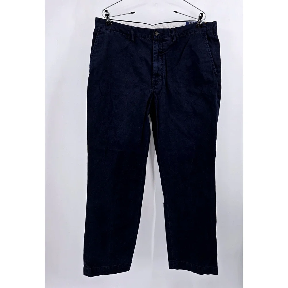Polo Ralph Lauren Classic Fit Chino Pants 38x32 Navy Blue‎ Twill Cotton Trousers